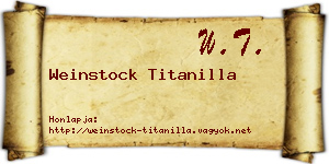 Weinstock Titanilla névjegykártya
